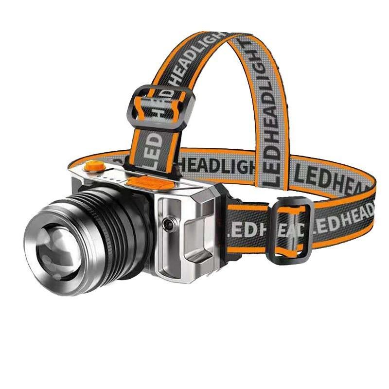Cross-Border LED Headlamp: Long-Lasting, Rotatable Zoom, Multifunctional for Outdoor Fishing & Emergencies.