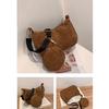 Corduroy Shoulder Bag with Mini Coin Pouch Crossbody Bags for Your Necessities