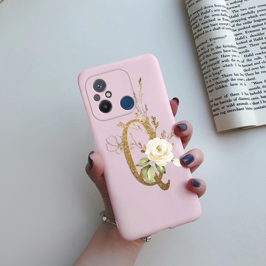 For Xiaomi Redmi 12C Case Silicone Rubber Soft TPU Cute Letters Phone Case Back Cover For Redmi 12C Cover For Redmi12C 12 C Case