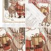 2pcs, 2D FLAT PRINTING Curtains (Without Rod) Santa and Reindeer Halloween Festival Popular Curtains&Drapes Semi-Sheer Curtains