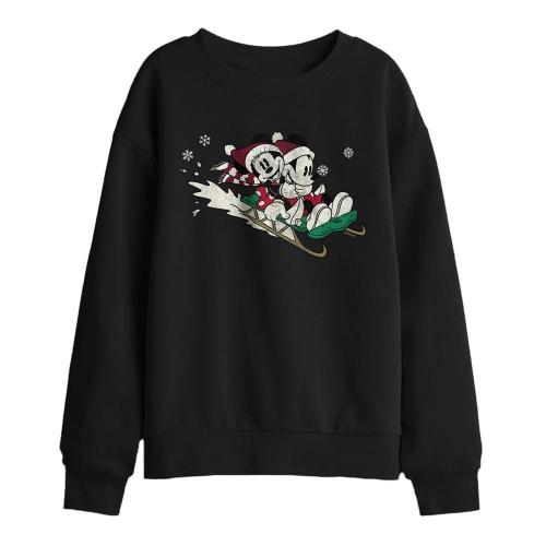 Disney Childrens/Kids Sledding For Christmas Mickey & Minnie Mouse Sweatshirt