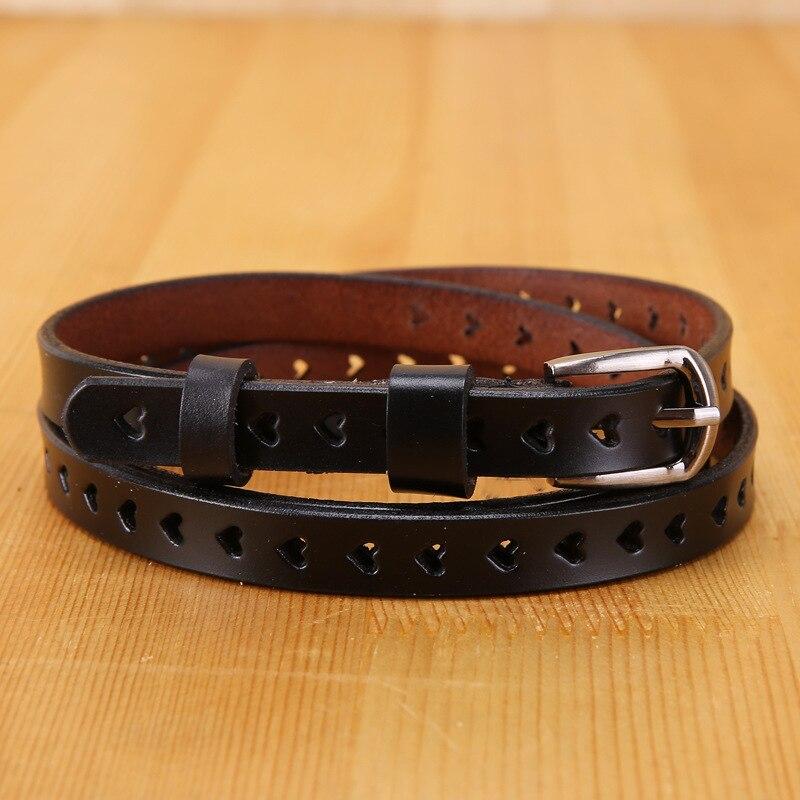1.4cm Belts for Women Geniune Leather Casual Designer Fashion High Guality Love Heart Eyelet Grommet Belts Solid Color LB2222