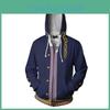 Sudadera con Capucha Cosplay de Jojo's Bizarre Adventure para Hombre, Chaqueta Elegante con Cremallera y Mangas Largas