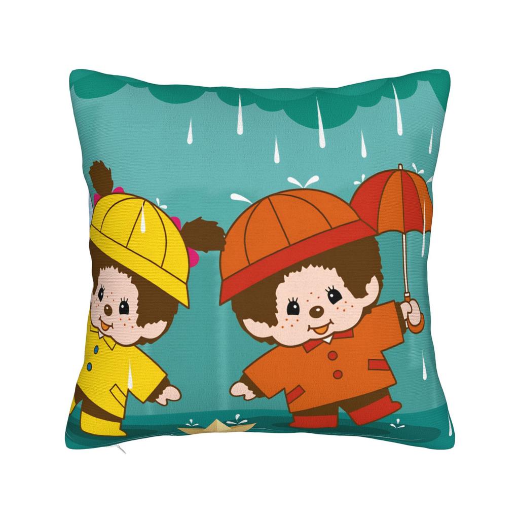 M-Monchhichis Pillowcases  Novelty Pillow Case For Sofa Car Home Decor Graphic Pillow Cover