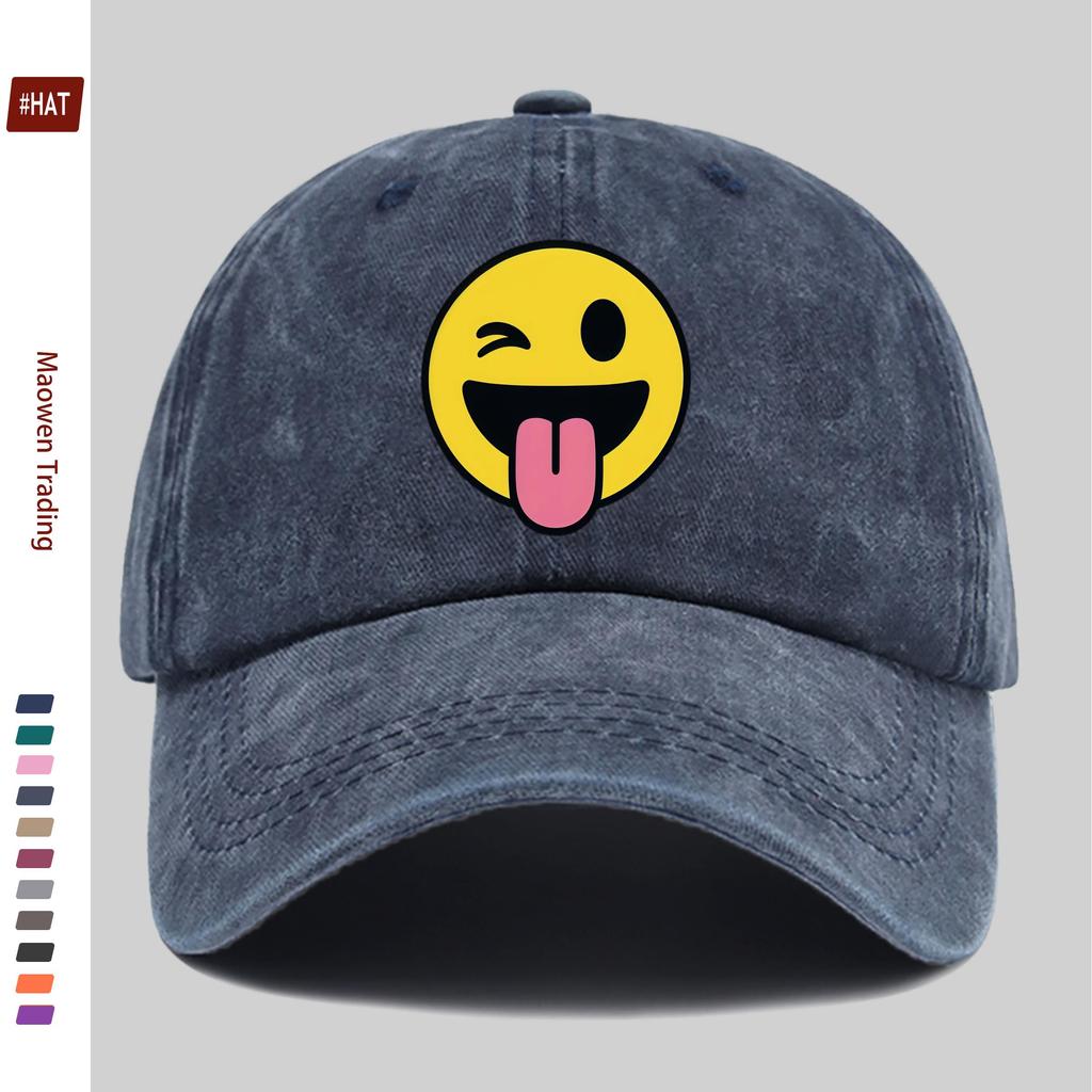 pc pcs Joyful Face Trucker Hat Adjustable Snapback Cap with Joyful Print Lightweight Washed Vintage Suitable for for Men