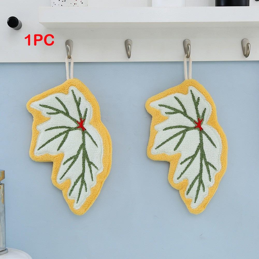 New Leaf Hand Towel Double-layer Soft Kitchen Towel Thickened Speed Dry Bathroom Towel Kitchen Use