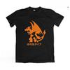 Miniso Sommer Anime Kaos Charizard Baumwolle Bedrucktes T-Shirt Herren Damen Harajuku Locker Freizeit Vielseitig Kurzärmeliges Oberteil