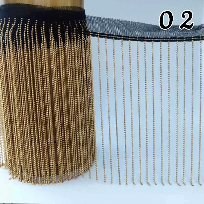 Corrente de Contas com Franja 90cm Borla Brilhante Acabamento Renda Enfeites para Luminárias Abajur Decoração DIY Largura 15cm