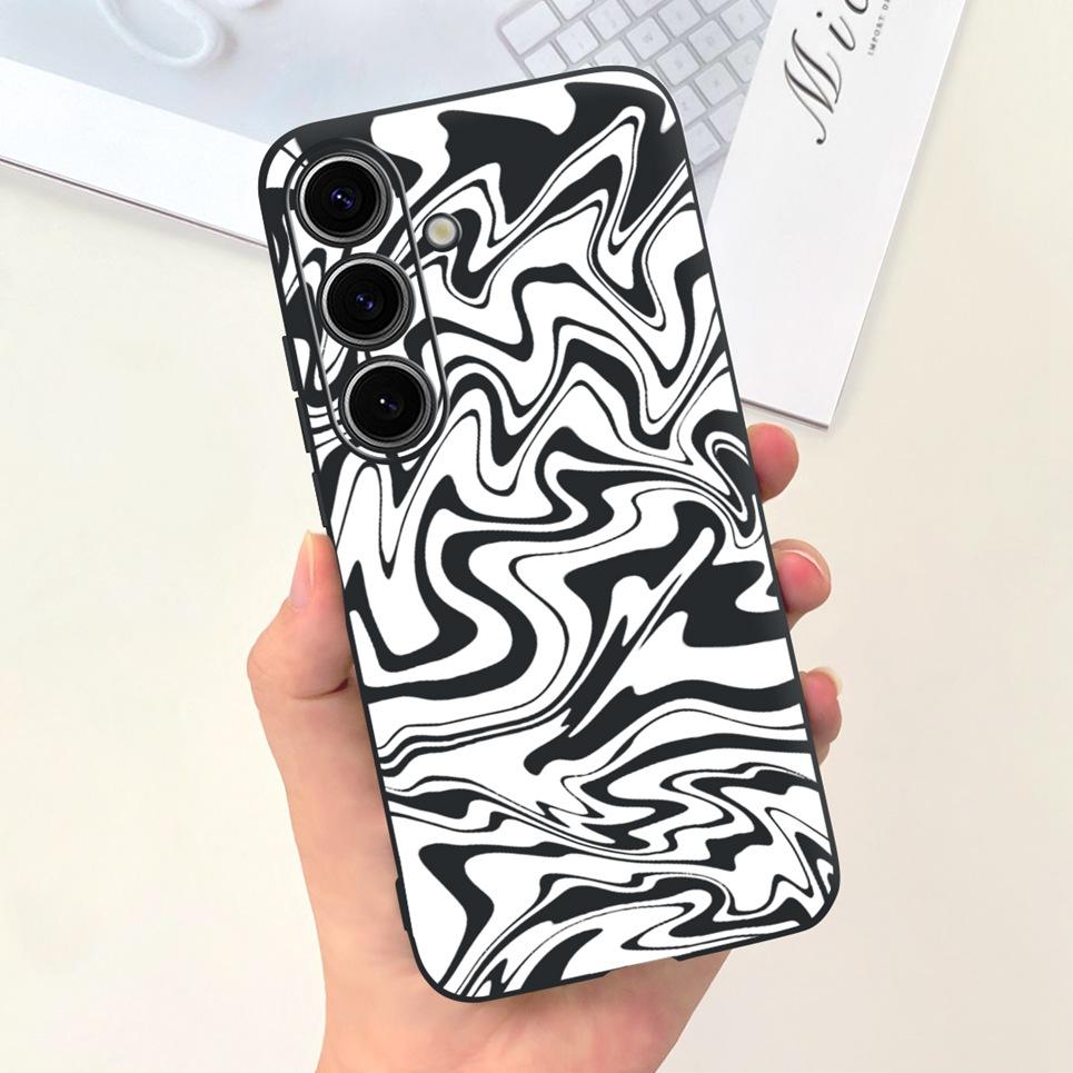 For Samsung S24 Ultra S24 Plus Case For Samsung Galaxy S24 A24+ Phone Cover Cute Cat Moon Night Cow Soft Silicone Case Coque Bag