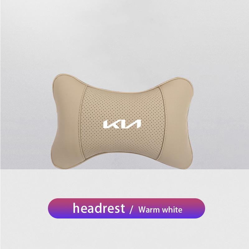 BBEG3 1Pcs Car Seat Headrest Neck Support Pillow Soft Pad For KIA RIO Ceed EV6 EV9 Stinger Forte Niro K9 K5 Soul Sorento Cerato Optima