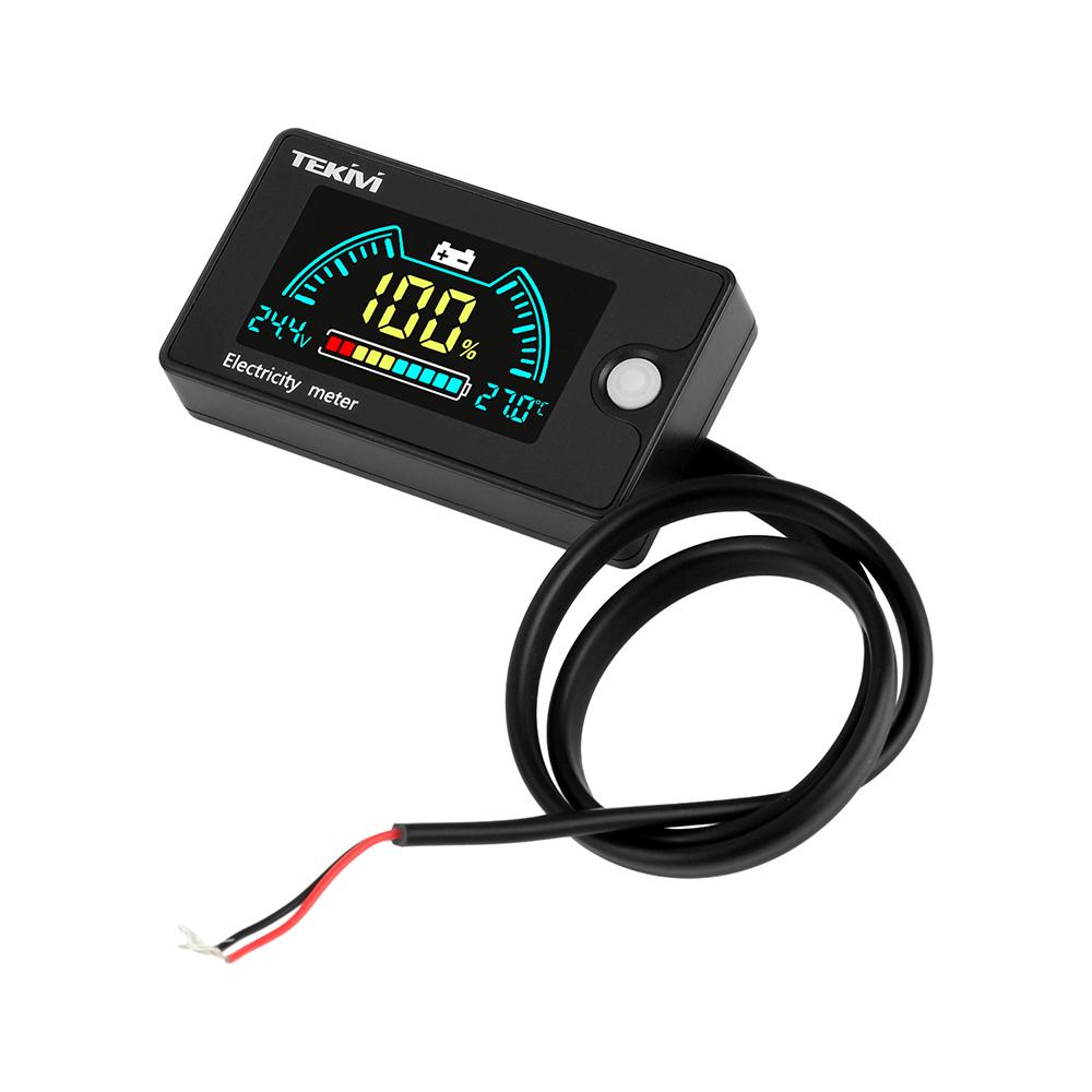 DC8-100V LCD Battery Tester Color Screen Two-wire Voltage Power Meter Universal Car Indicator For Ternary/Lithium iron Battery