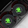 PVC 2pcs Car Cup Mat Anti-Slip Water Coaster Styling for Skoda Logo VRS Yeti Kodiaq Rapid Octavia Fabia Superb 2 3 Karoq Scala ahb422