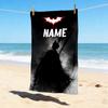 Custom Name Batman Poster Stylish Digital Printing Beach Towel Quick‑Drying Absorbent Blanket for Beach Pool Gym Travel
