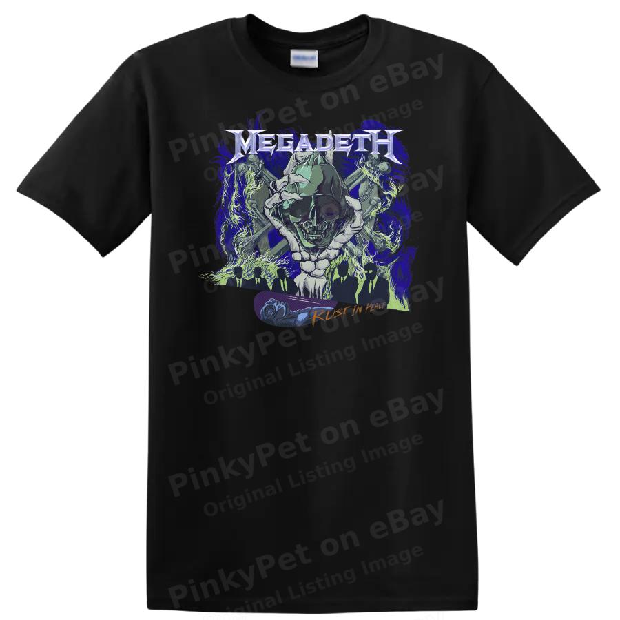Skull Graphic T Shirt Heavy Metal Music Fans Graphic Tee Illustration Art