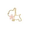 Hollowed-out Puppy Brooch, Cute Little Flower Pin, Collar Pin, Sweater, Suit, Anti-glare