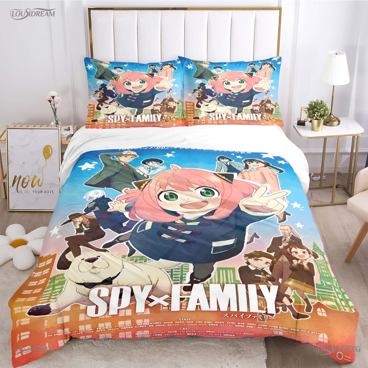 

Spy X Family Cartoon Cute All Season Duvet Cover Comforter Bedding Set Soft Quilt Cover And Pillowcases Single/Double/Queen/King EU Twin 135x200cm