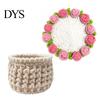 Desktop Plant Pot Stand Crochet Flower Bouquet Coaster, Handmade Knit Rose Mug Mat Transforms Into Bouquet, 2-in-1 Cozy Coffee Bar Decor Drink Coaster