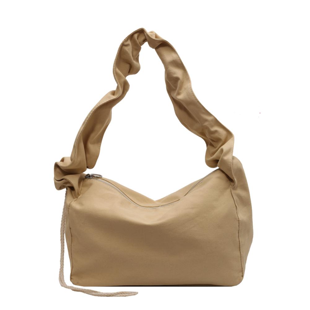 Women Ladies Handbags Pleated Fashion Commute Bag Solid Color Lady Elegant Purse