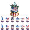 American Independence Day Balloon Banner Set Flag Planting July 1th National Day Gathering Background Banner Hanging Party Decor
