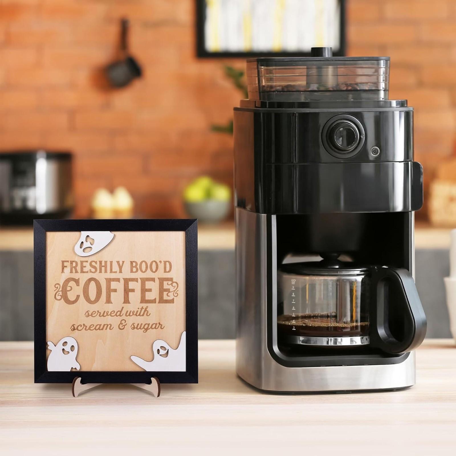 

Хэллоуин Забавная Кофейня Деревянные Украшения