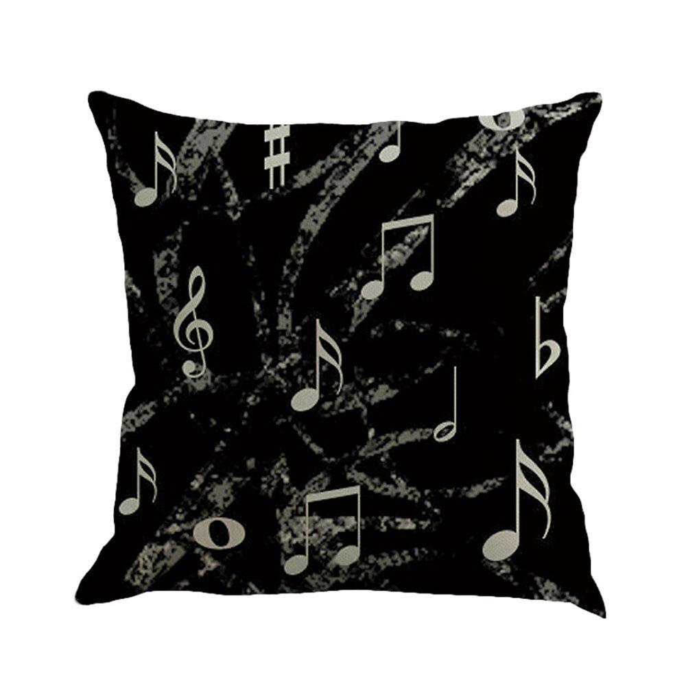 Square Musical Note Printed Cushion Pillow Covers Home Decor Outdoor Pillowcase Decorative Pillow Sofa Cushion Cover
