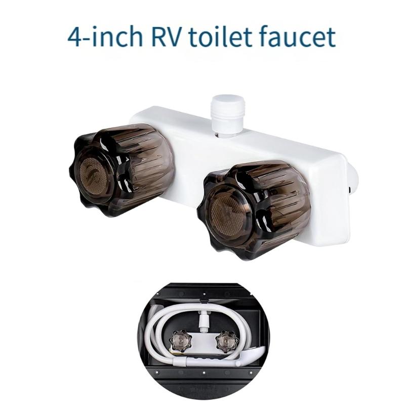 4 Inch Center Spread Shower Valves Replacement Quick Connection Installation ABS Material For Motorhome Boat Recreational Vehicles