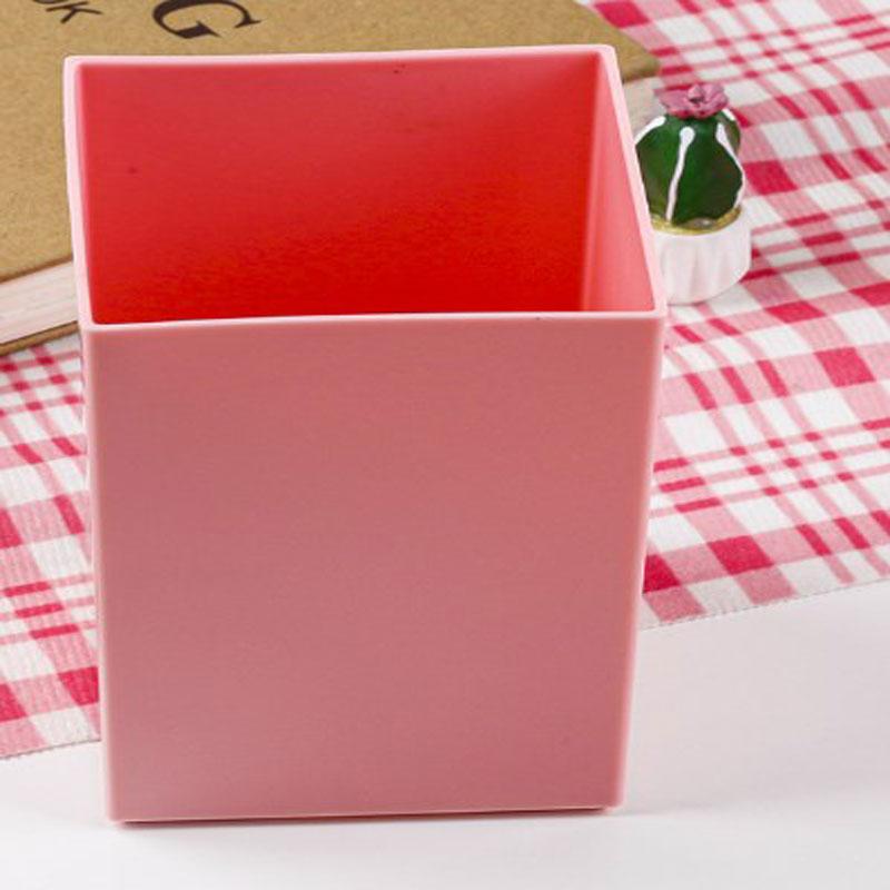 Простой студенческий многофункциональный держатель для ручек и канцелярии, квадратный, в конфетных цветах, стильный, большой вместимости розовый