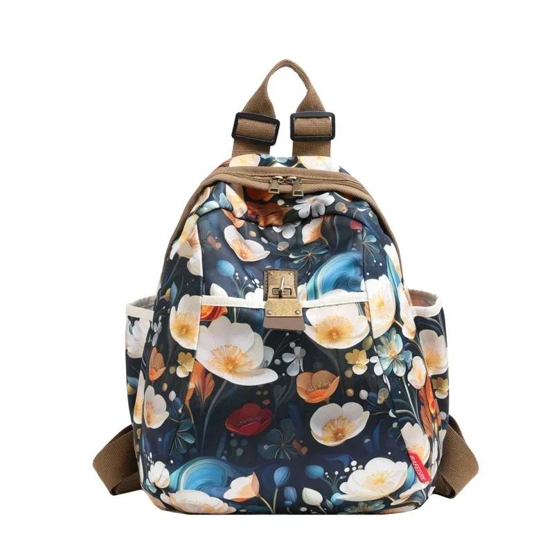 New Oxford Fabric Large Capacity Women's Schoolbag Trendy Printing Casual Travel Bags 2026 Hot Sale Fashion Versatile Backpack