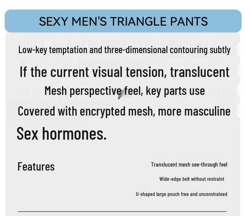 Men's Breathable Ice Silk Seamless Summer Underwear – Thin Triangle Design with Large Pouch