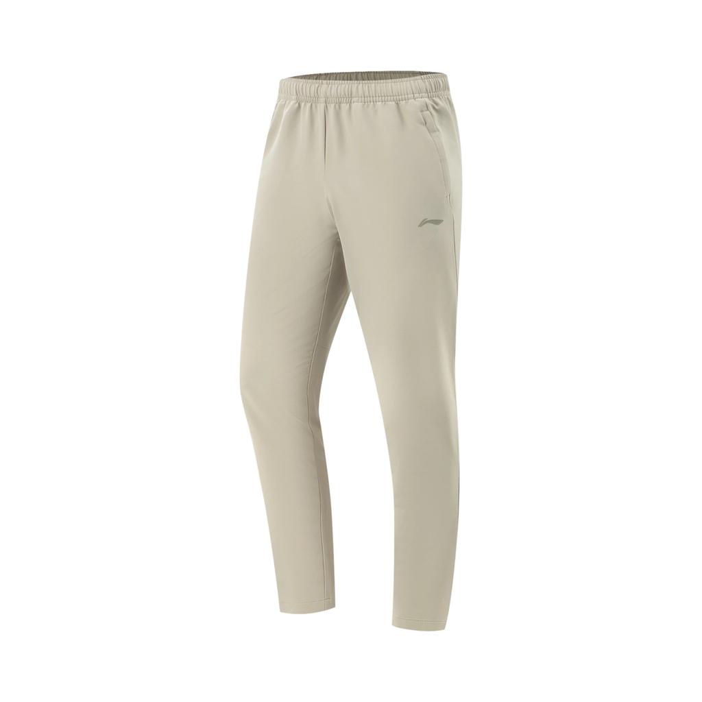Li Ning Fitness Series Solid Color Mid-Rise Breathable Versatile Straight-Leg Sports Pants Men Bottoms Brown AYKV055-4