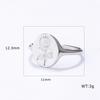 European Polished Stainless Steel Sunflower Unisex Ring