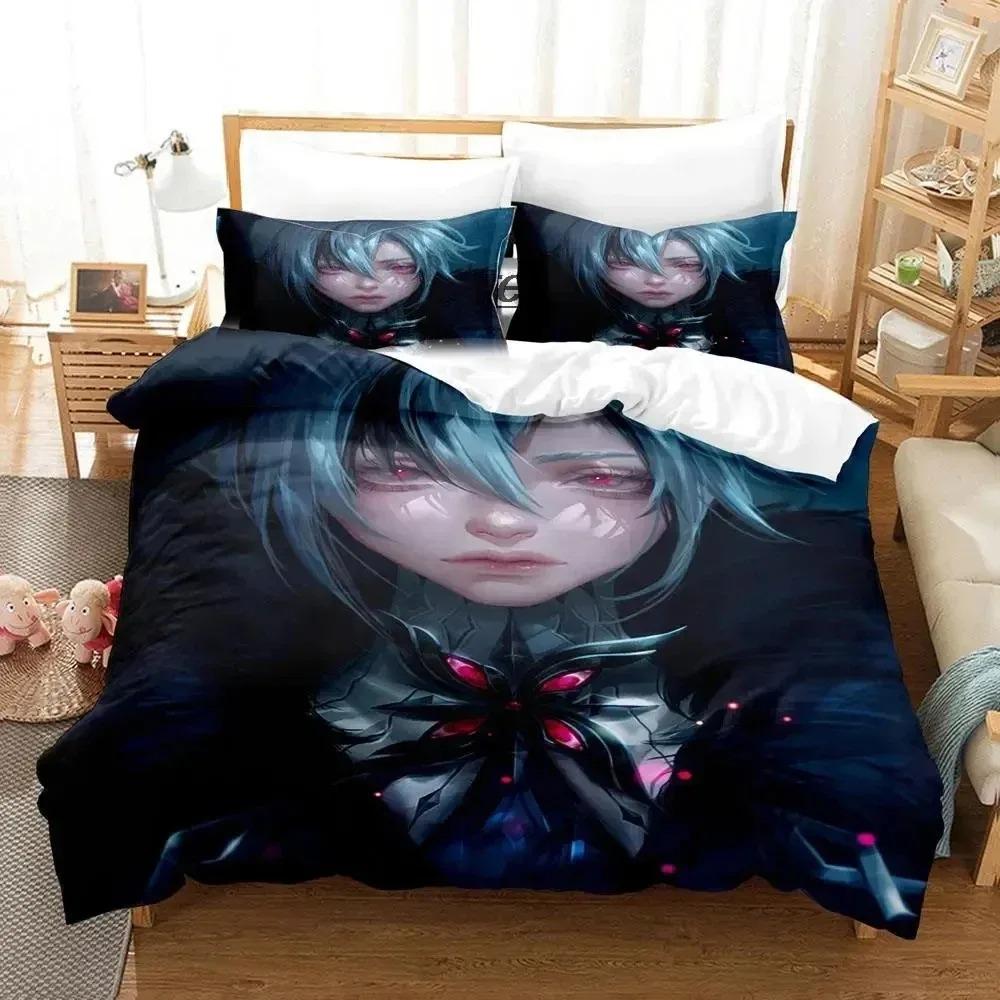 Anime Genshin Impact Arlecchino Bedding Set Duvet Cover Bed Set Quilt Cover Pillowcase Comforter King Queen Size Boys Adult