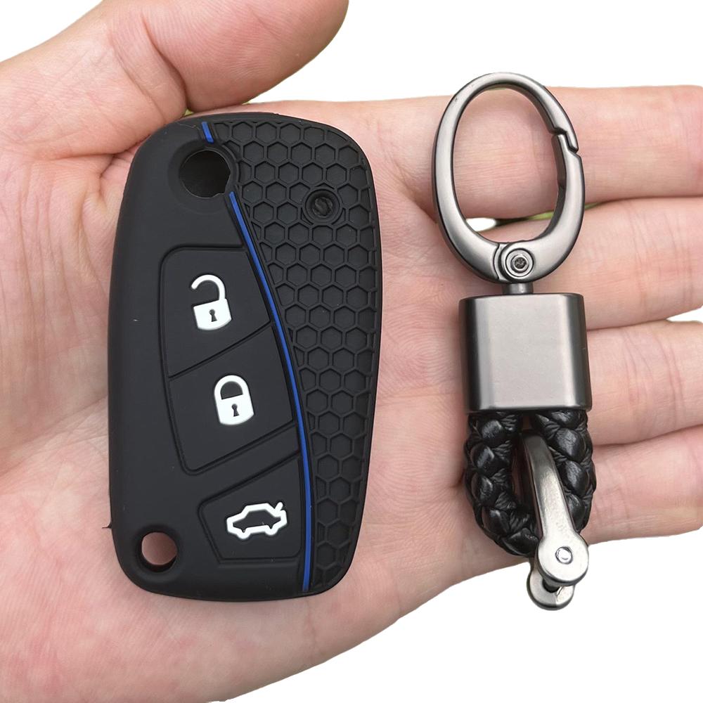 For Fiat PANDA IDEA DUCATO BRAVO 500 DOBLO GRANDE STILO PUNTO MINIBUS Remote Silicone Car Key Case Rubber Holder Cover Protector