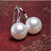 Women Hanging Pearl Earrings Trend Boucle Party Wedding Fashion Round Pearl Jewelry