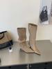 Long boots suede pointed high heels piled boots autumn and winter retro temperament commuting but knee sleeve boots with skirt