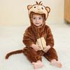 Baby Flanell Tier Overall, Baby Outdoor Kleidung, Herbst und Winter Cartoon Kapuzen Kletteranzug