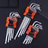 9Pcs Torx Star Wrench Set Allen Keys Hexagon Spanner Dual End L Type Star Screwdriver Hand Repair Tools For Diy Home Repair