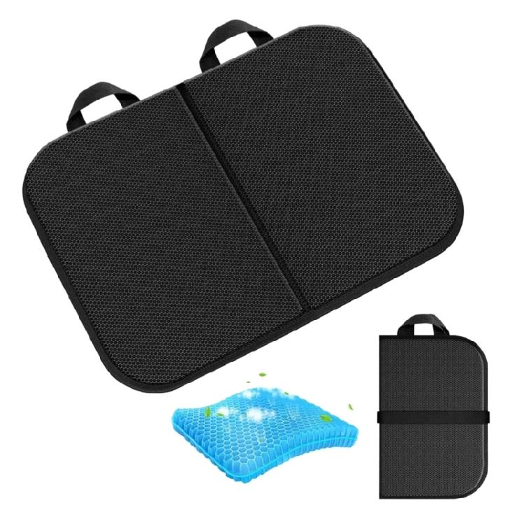 Ergonomic Folding Sitting Mats Honeycomb Gel Polyester Texture Collapsing Seat Pad for Outdoor Activity Daily Comfort