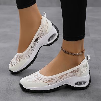 Chaussures de pêche unisexes respirantes à enfiler, semelle en caoutchouc antidérapante, confortables pour le camping, la randonnée, l'extérieur, blanches, grande taille