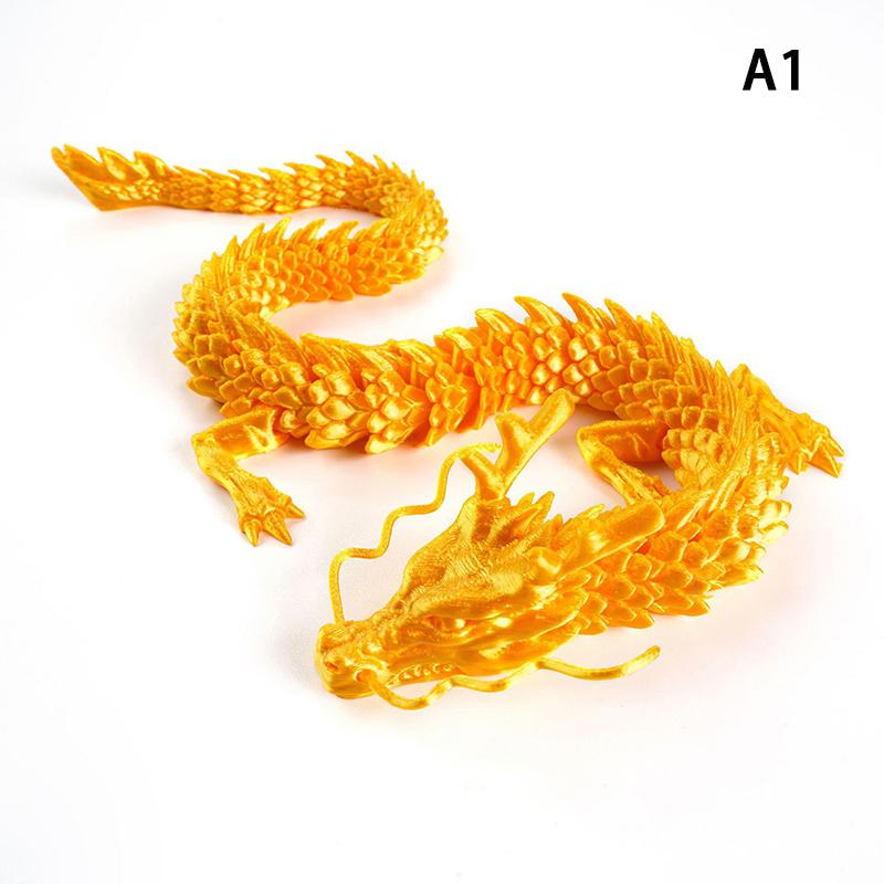 3D-gedruckter beweglicher Drache Aquarium Landschaftsgestaltung Chinesischer Langer Flexibler Ornament Spielzeugmodell Heim Büro Dekoration Kindergeschenke
