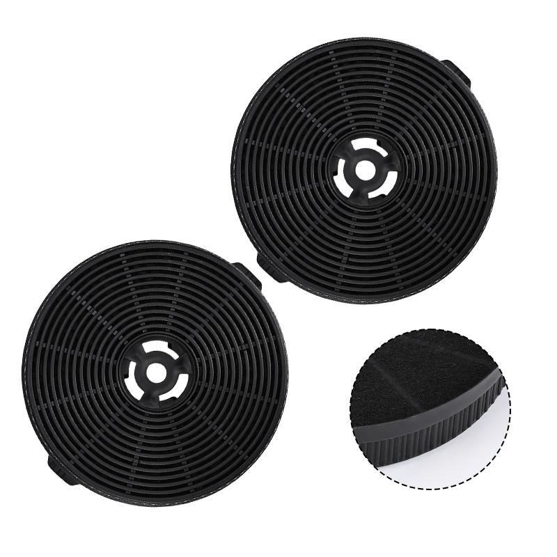 Aktivt kolfilter 2 st för köksfläktstillbehörsfilter 140x25 mm storlek Designade för att minska för renare luft