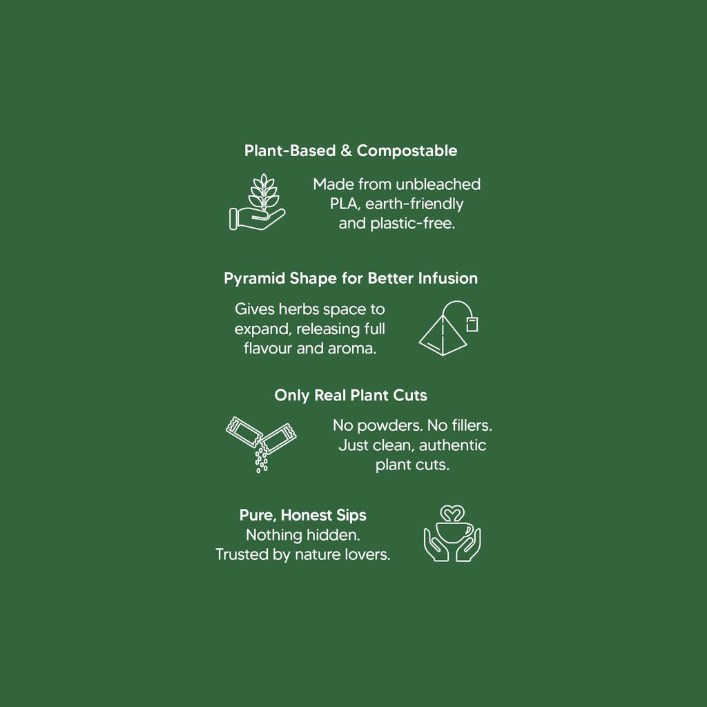 Mai Greens Moringa Örtte - 20 Pyramidpåsar - Koffeinfritt Detoxte | Rik på Antioxidanter & Järn | Stödjer Energi, Immunitet