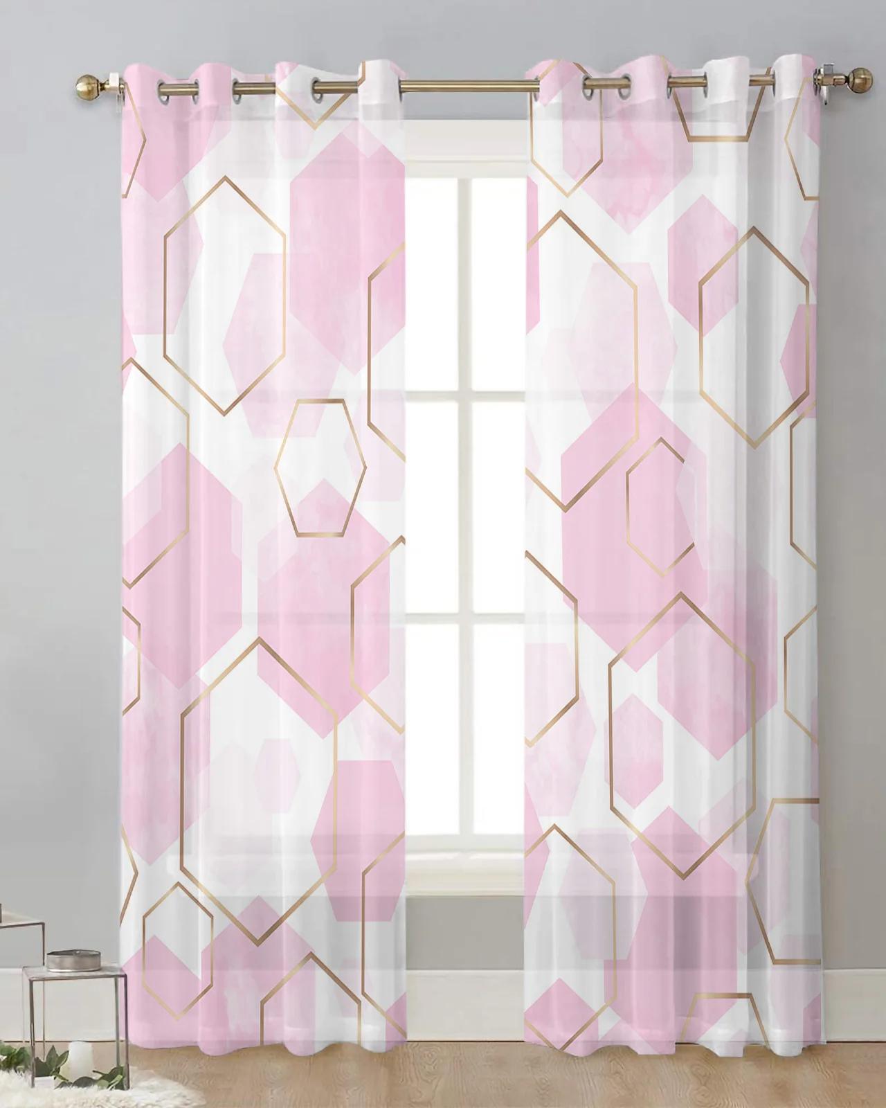 

Зелений шавлія Геометрична текстура Сучасні тюлеві штори Вітальня Кухня Прозоре оформлення вікон Вуаль штори з люверсами W50X130H(cm)x2Pcs&Hook