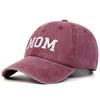 2Pcs/ Set DAD MOM Embroidery Couple Washed Baseball Cap Outdoor Sun Protection Casual Cap Suitable for Spring and Autumn Travel Seaside Vacation