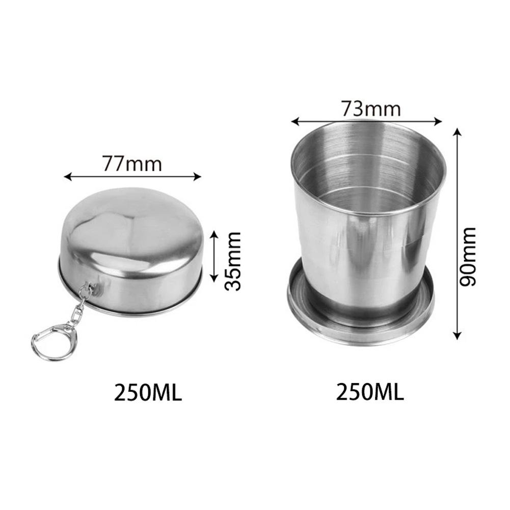 Portable Stainless Steel Telescoping Cup Perfectly Designed for Camping Hiking and For Outdoor Beverage Enjoyment