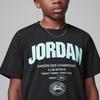 Jordan Youth  Champions Comfortable Knit Versatile Short Sleeve T-Shirt Kids Tops Black HQ8706-010