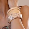 Europe American Style Wood Wide Bangle Minority Design Retro  Hand Ring  Girls