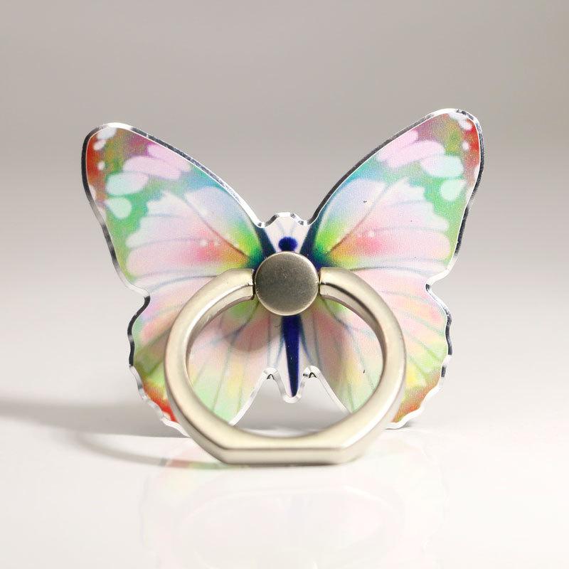 

New Butterfly Phone Finger Ring Holder Mobile Phone Stand Universal Smartphone Grip Magnetic Car Bracket Accessories