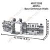Military Architecture MOC Building Blocks DIY Base Defense Wall Postwar Breakage House Scene Model Assembly Bricks Toys For Kids