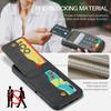 FIERRE SHANN For iPhone 16 Pro Max Case Card Holder Kickstand Leather RFID Blocking Back Cover